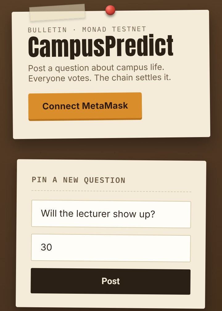 CampusPredict app screenshot